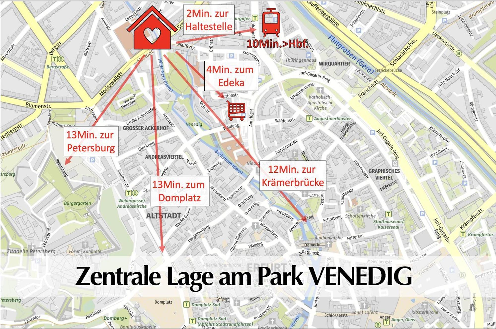 80M2 3R Wohnung Mit Privatem Parkplatz, Kingsize Betten, Smart-Tv, Etc Ерфурт Екстер'єр фото